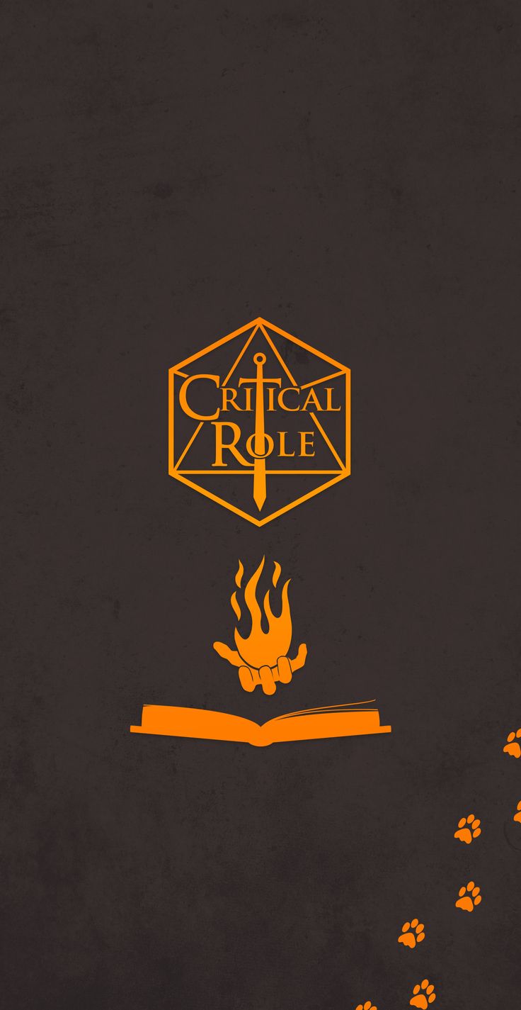 an orange and black book cover with paw prints on the bottom, which reads critical role