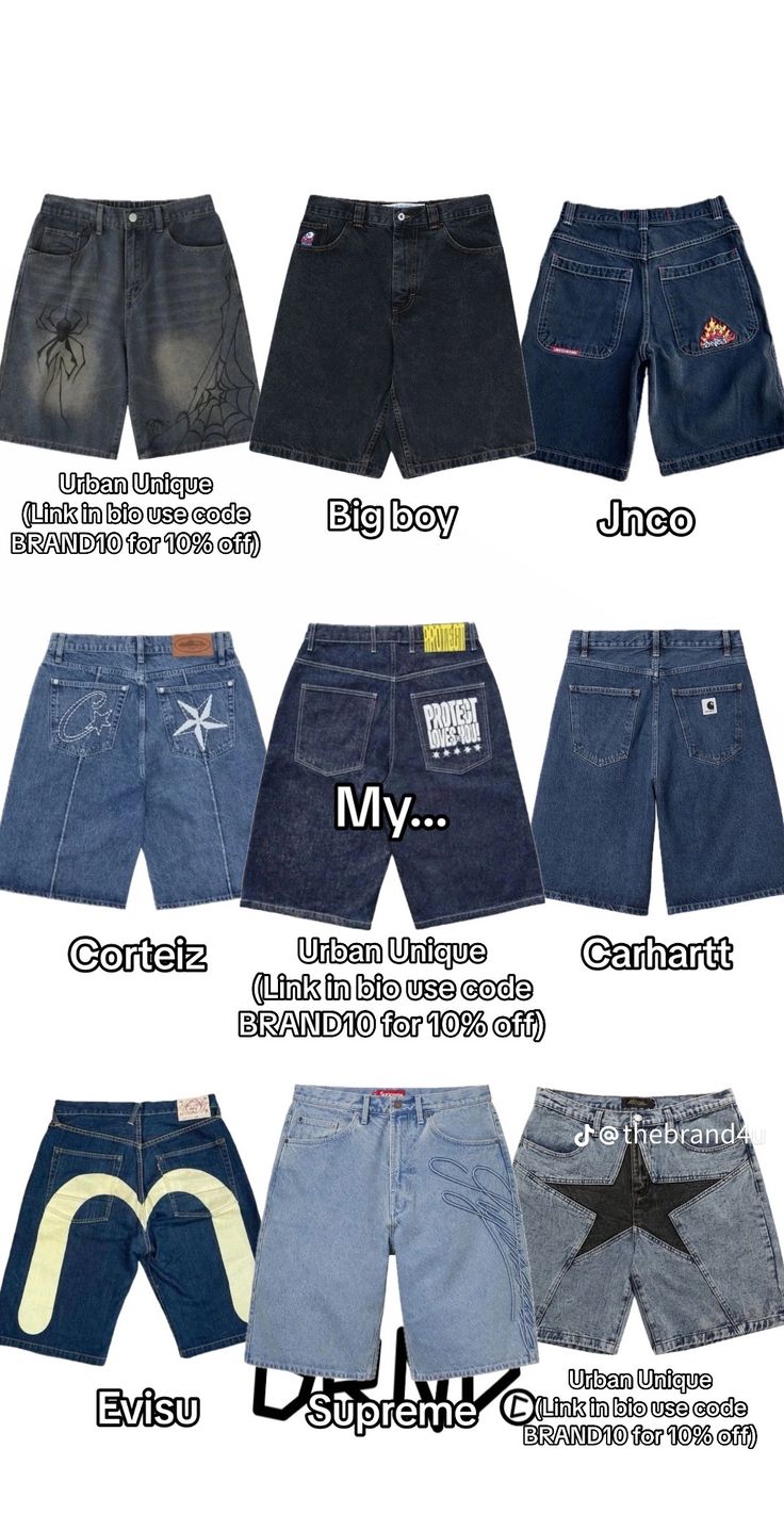 Tomboy Fashion Shorts, Streetwear Fits Summer, Different Kinds Of Jeans, Where To Buy Jorts From, Where To Get Jorts From, Where To Buy Baggy Pants, What To Wear With Jorts, How To Make Jorts, Y2k Jorts Outfit