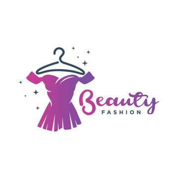 a purple dress on a hanger with the word beauty fashion written below it and stars