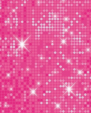 bright pink background with white stars and circles in the center, all on one side