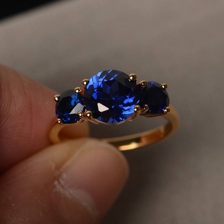 September Birthstone Ring, September Birthstone Rings, Sapphire Wedding Rings, Blue Gemstone Rings, Three Stone Engagement Ring, Gold Gemstone Ring, Sapphire Engagement Ring Blue, Sapphire Wedding, Stone Engagement Ring