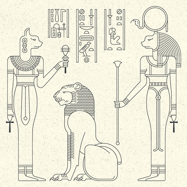 an egyptian scene with two men and a dog