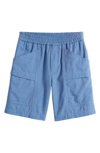 Bleached-effect denim brings laid-back ease to these pull-on Bermuda shorts that are long on surfer-cool style. Elastic waist Front patch pockets; back welt pockets 100% cotton Machine wash, dry flat Imported Kids' Designer Clothing Cotton Bermuda Shorts With Pockets In Medium Wash, Summer Medium Wash Bottoms With Patch Pockets, Medium Wash Cotton Bermuda Shorts With Pockets, Casual Medium Wash Bermuda Shorts With Pockets, Summer Light Wash Bottoms With Patch Pockets, Light Wash Bottoms With Patch Pockets For Summer, Blue Short Bottoms With Patch Pockets, Blue Patch Pocket Shorts For Summer, Spring Denim Blue Shorts With Patch Pockets