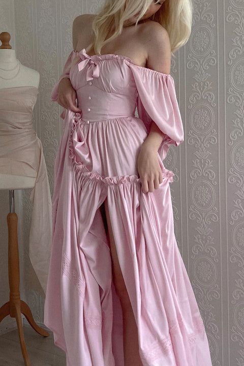 Dresses – Miss Candyholic Rose Goddess, Goddess Maxi Dress, Goddess Outfit, Goddess Gown, Goddess Dress, Pink Gowns, Fairytale Dress, Fantasy Dress, Silk Charmeuse