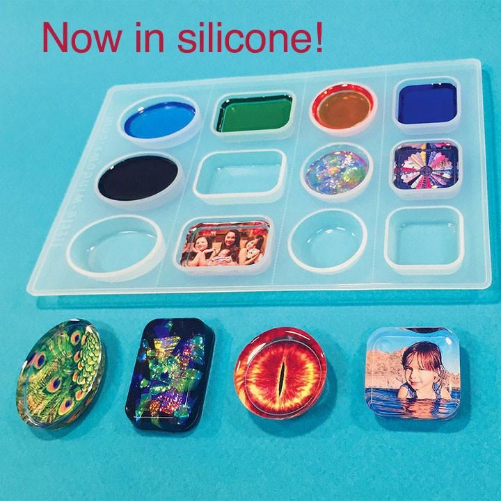 there is a tray with different pictures on it and the words now in silicone