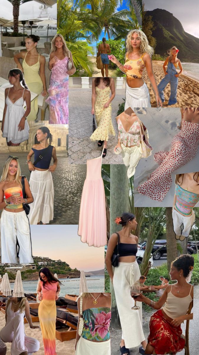 Hawaii Trip Outfits, Thailand Travel Clothes, Hawaiian Outfit Women, Thailand Outfit, Hawaiian Clothing, Coordinates Outfits, Holiday Outfits Summer, Collage Outfits, Island Outfit