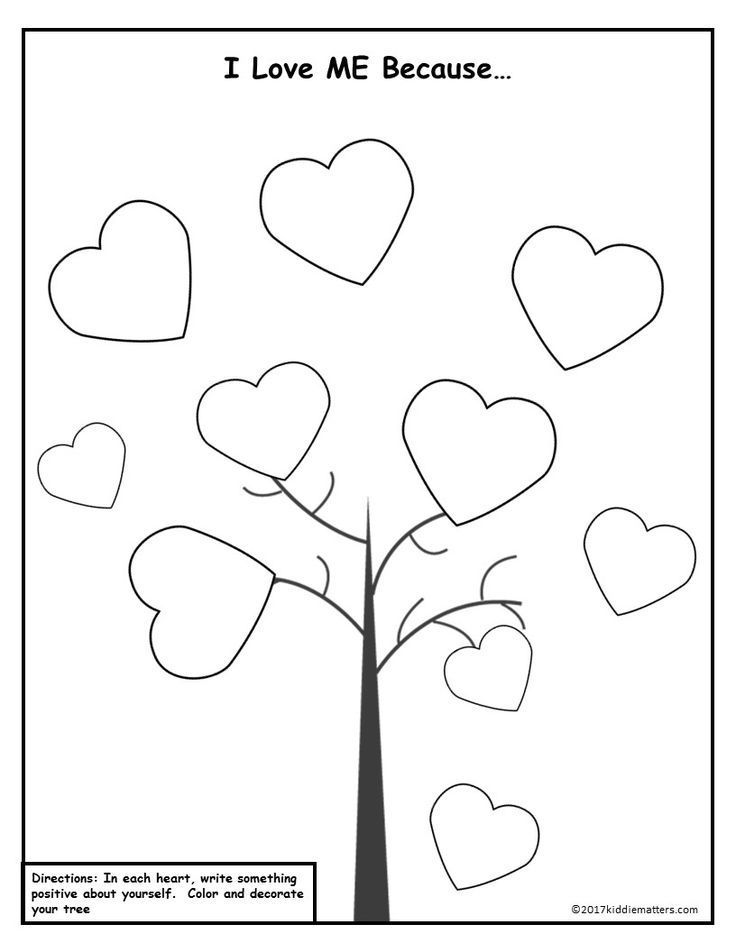 a tree with hearts on it that says i love me because