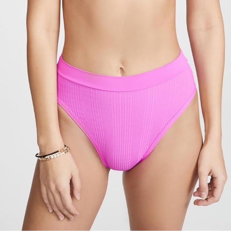 L*Space Frenchi Bikini Bottoms Ribbed Knit Pink New With Tags Size Large Bitsy Signature High-Rise L*Space Frenchi Bikini Bottoms Finished With A Cool Texture That Updates The Brand's Usual Ribbed Design. Retail: $99, Bottoms Only. Ribbed Knit High-Waisted Silhouette Shell: 89% Nylon/11% Spandex Lined Made In The Usa Shipped Fast From A Smoke Free, Pet Free Home! Feel Free To Ask Questions Or Make An Offer :) Sku: Nbc1 Beach Travel Vacation Summer Swim Swimsuit Swimming Bathing Suit Cruise Pool Summer Ribbed Poolside Bottoms, Ribbed Bottoms For Poolside Summer, Summer Ribbed Bottoms For Poolside, Ribbed Swimming Bottoms For Summer, Ribbed Bottoms For Beach Summer, Ribbed Beachwear Bottoms For Summer, Ribbed Bottoms For Vacation, Fitted Ribbed Beach Bottoms, Fitted Ribbed Bottoms For Beach