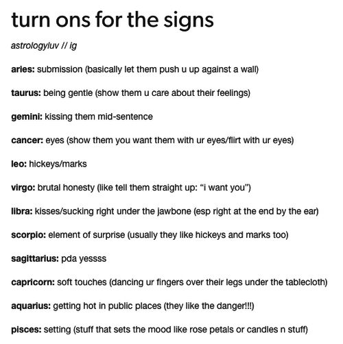 an image of a text description for the poem turn ons for the signs,