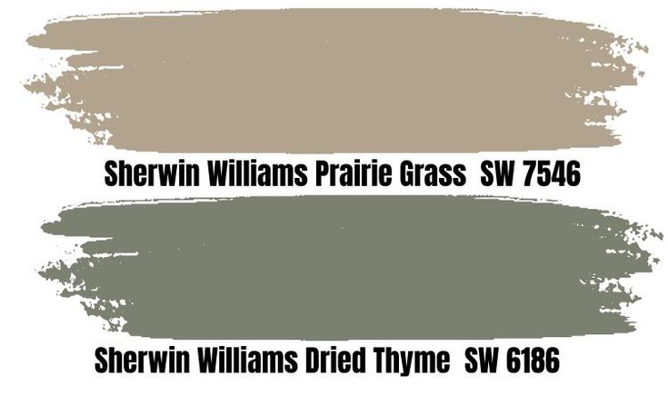 three different shades of gray paint with the words sheryln williams prairie grass sw 756