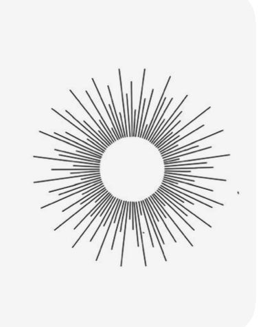 an abstract sunburst in black and white