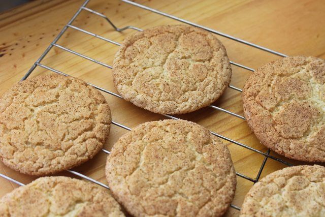 six cookies cooling on a wire rack