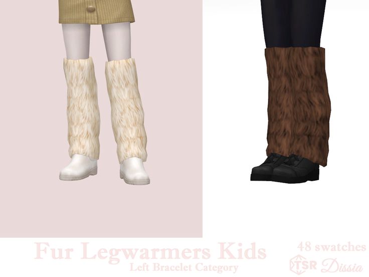 the legs and boots are made to look like furry animals