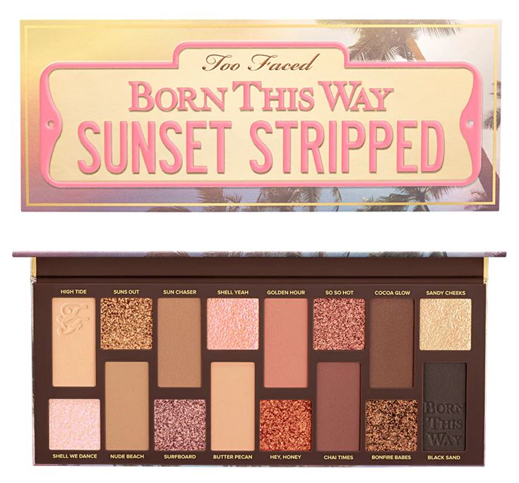 TELL ME MORE Too Faced have a brand new Born This Way eyeshadow palette and it is perfect for Summer with warm neutrals colours. Born This Way Sunset Stripped has a selection of 16 shades with buttery mattes, shimmers and multi-dimensional metallics. The palette is part of the Summer collection which also includes the new... The post Too Faced Sunset Stripped Palette – Get 21% Off appeared first on Beauty Calendar. Too Faced Sunset Stripped, Shimmer Eyeshadow Palette, Beauty Calendar, Sandy Cheeks, Sunkissed Skin, Tell Me More, Sunset Strip, Shimmer Eyeshadow, Born This Way