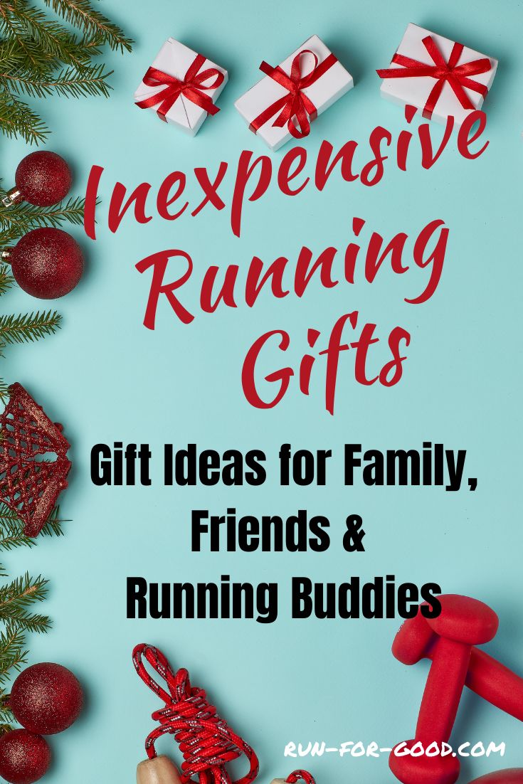 christmas gifts for family and running buddies on a blue background with the words expensive running gifts gift ideas for family, friends & running buddies