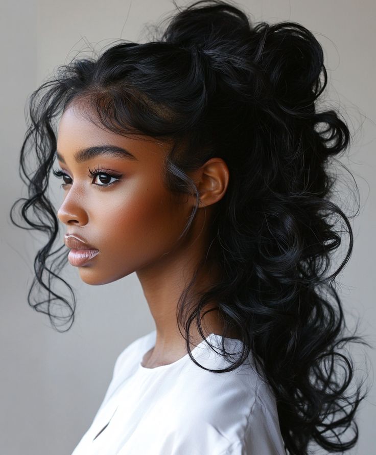 summer season Hairstyles: Curly excessive Ponytail Boating Hairstyles, Curly High Ponytail, 2000s Hair Trends, Pool Day Hair, Best Clip In Hair Extensions, Football Hairstyles, 2000s Hairstyles, Hair Extensions For Black Women, Long Hair Summer