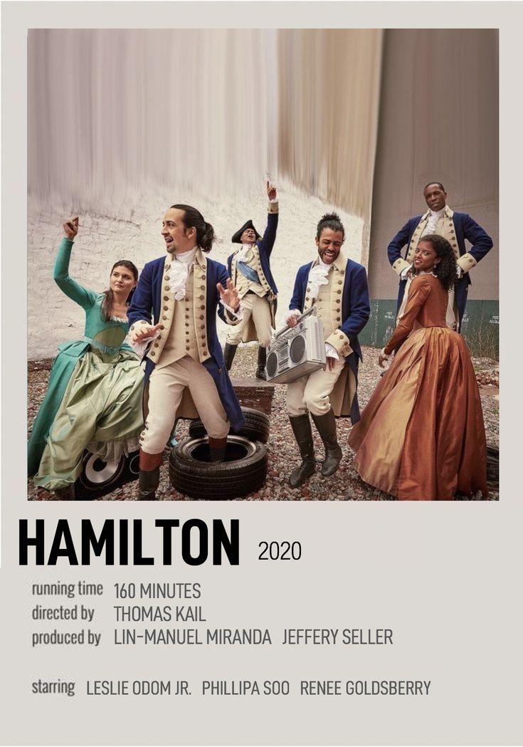 a poster for the musical's production of hamleton, which is currently on broadway