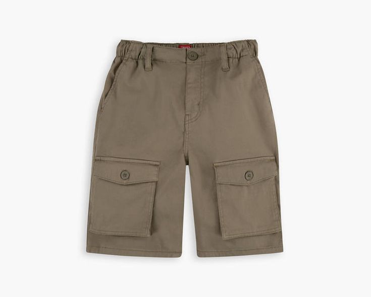 These classic Levi's® Utility EZ Shorts will be the perfect effortless piece for the upcoming warm days. Inspired by American workwear, they feature a slim fit, cargo pockets and an elastic waistband for comfort. Breathable without the baggage Added stretch for all-day comfort Classic Relaxed Fit Cargo Pants With Pockets, Cotton Work Shorts With Multiple Pockets, Cotton Cargo Shorts With Multiple Pockets For Workwear, Classic Cargo Pants With Pockets For Fall, Spring Outdoor Cargo Pants With Patch Pockets, Classic Cotton Bottoms With Cargo Pockets, Solid Short Bottoms For Outdoor, Cotton Cargo Shorts With Pockets For Work, Fitted Cotton Cargo Shorts With Pockets