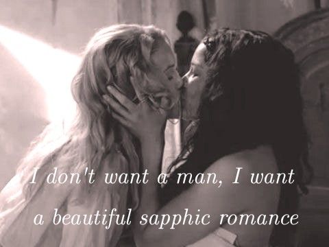 a man and woman kissing each other with the caption i don't want or man, i want a beautiful sapphire romance