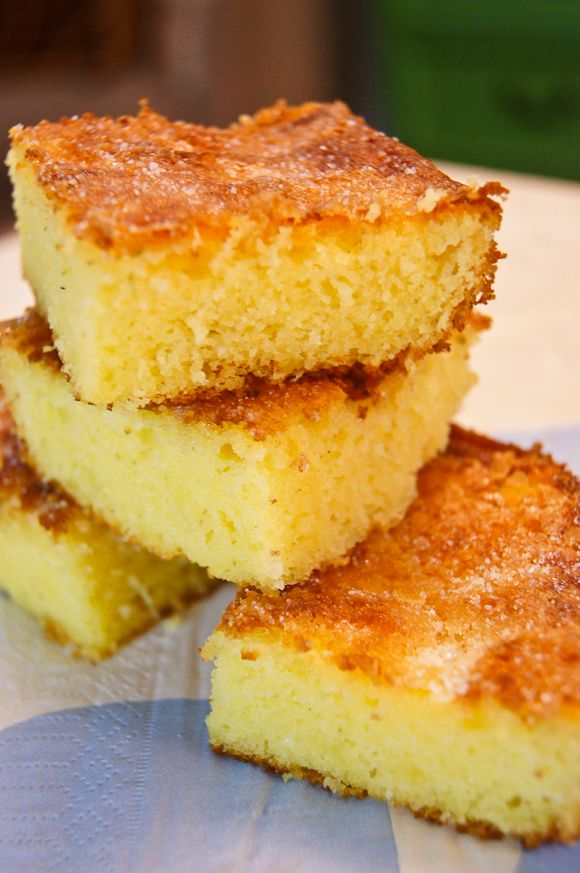 three pieces of cake sitting on top of a plate