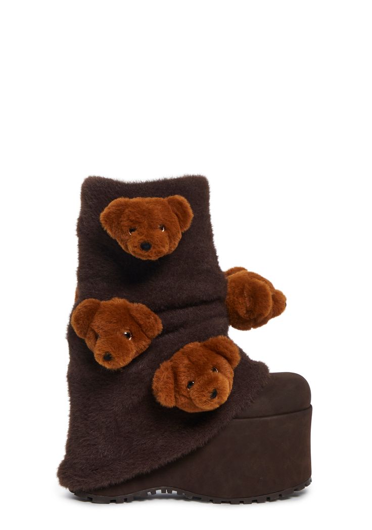 base|brown Bear Claws Boots, Bear 202 Demonia, Teddy Bear Shoes, Dollskill Winter Boots, Hogwarts Clothes, Bear Boots, Teady Bear Slippers, Regency Core, Halloween Costume Boots