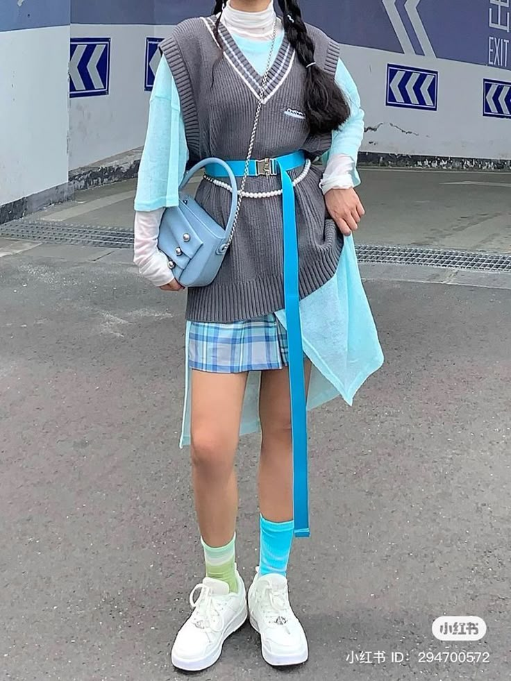 Douyin Fashion, Color Blocking Outfits, Outfit Aesthetic, Kawaii Clothes, Harajuku Fashion, Aesthetic Outfits, Asian Fashion, Colorful Fashion, Cute Fashion