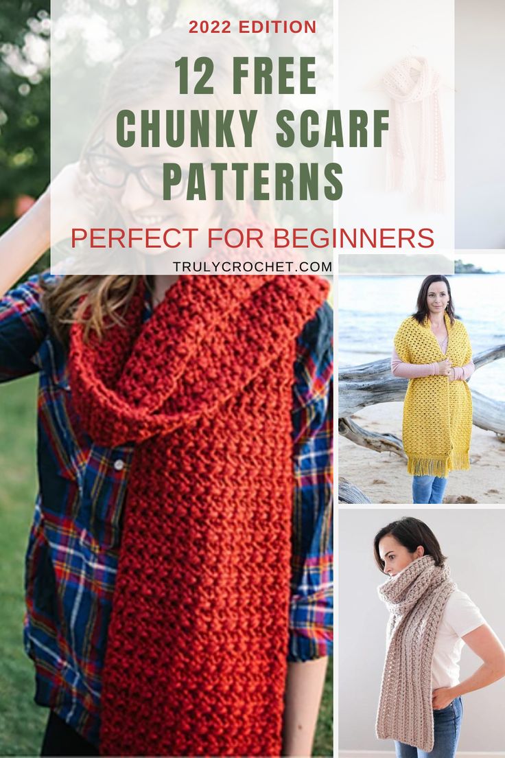 the free chunk scarf pattern is perfect for beginners