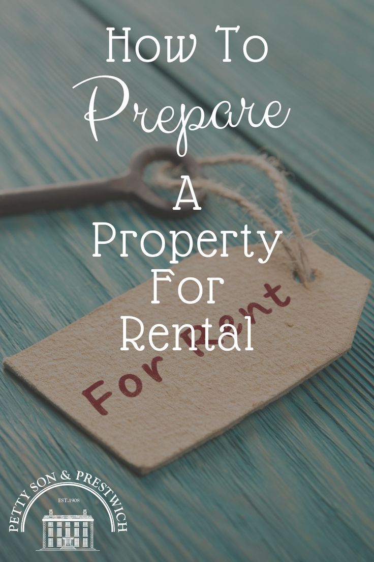 a tag with the words how to prepare a property for rental