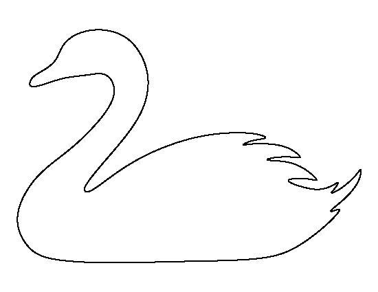 a black and white drawing of a swan