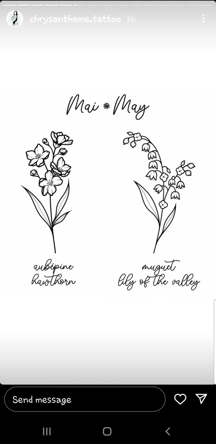 some flowers that are on top of a white piece of paper with the words may and may