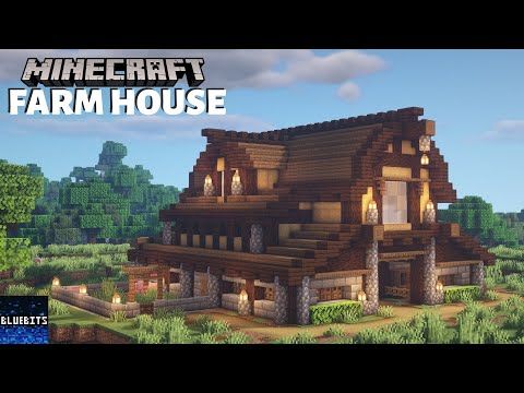 an image of a farm house in minecraft