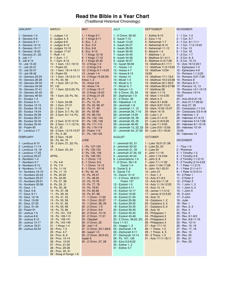 an image of the bible chart with numbers and times on it, including one for each page