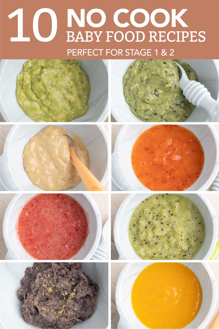 10 no cook baby food recipes perfect for stage 1 and 2 to make it easy