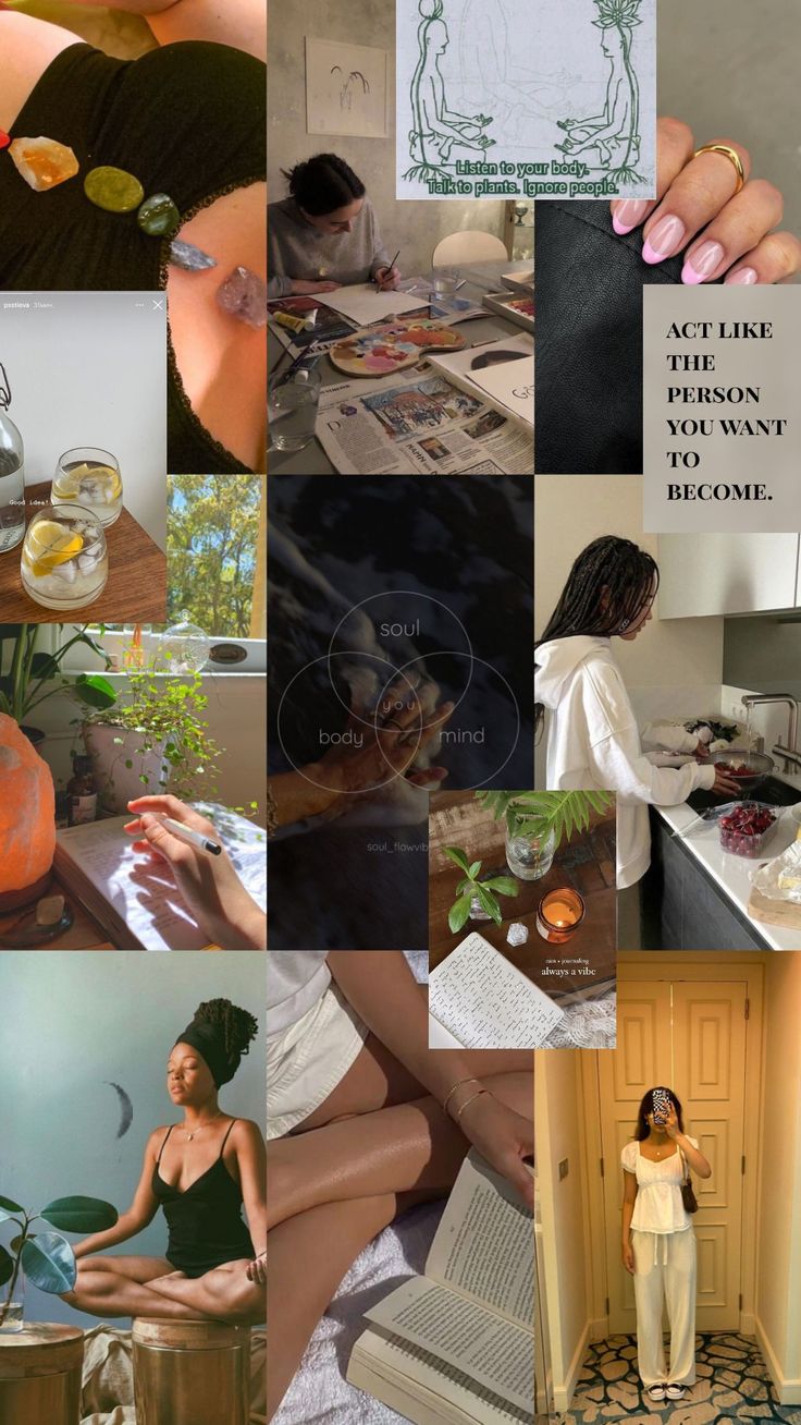 Vision board Spiritual World Aesthetic, Spirituality Mood Board, Spiritual Peace Aesthetic, Mental Peace Vision Board, Inner Peace Vision Board, Peace Of Mind Vision Board, Spiritual Teacher Aesthetic, Spiritual Hobbies, Mind Vision Board