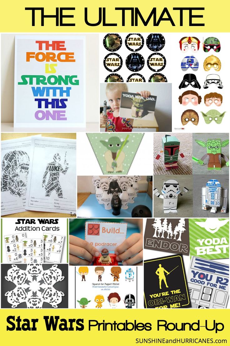 the ultimate star wars printables round up for kids and adults to enjoy with