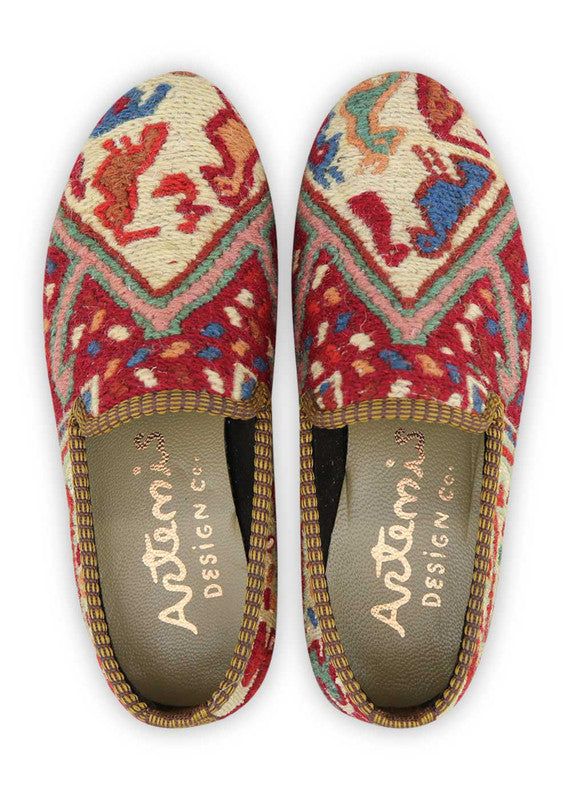 Women's Sumak Kilim Smoking Shoes - Size 5.5 | Artemis Design Co. Artemis Design, Other Worldly, Flying Carpet, Velvet Loafers, Daily Walk, 4 Inch Heels, Menswear Inspired, Vintage Textiles, Shoes For Men