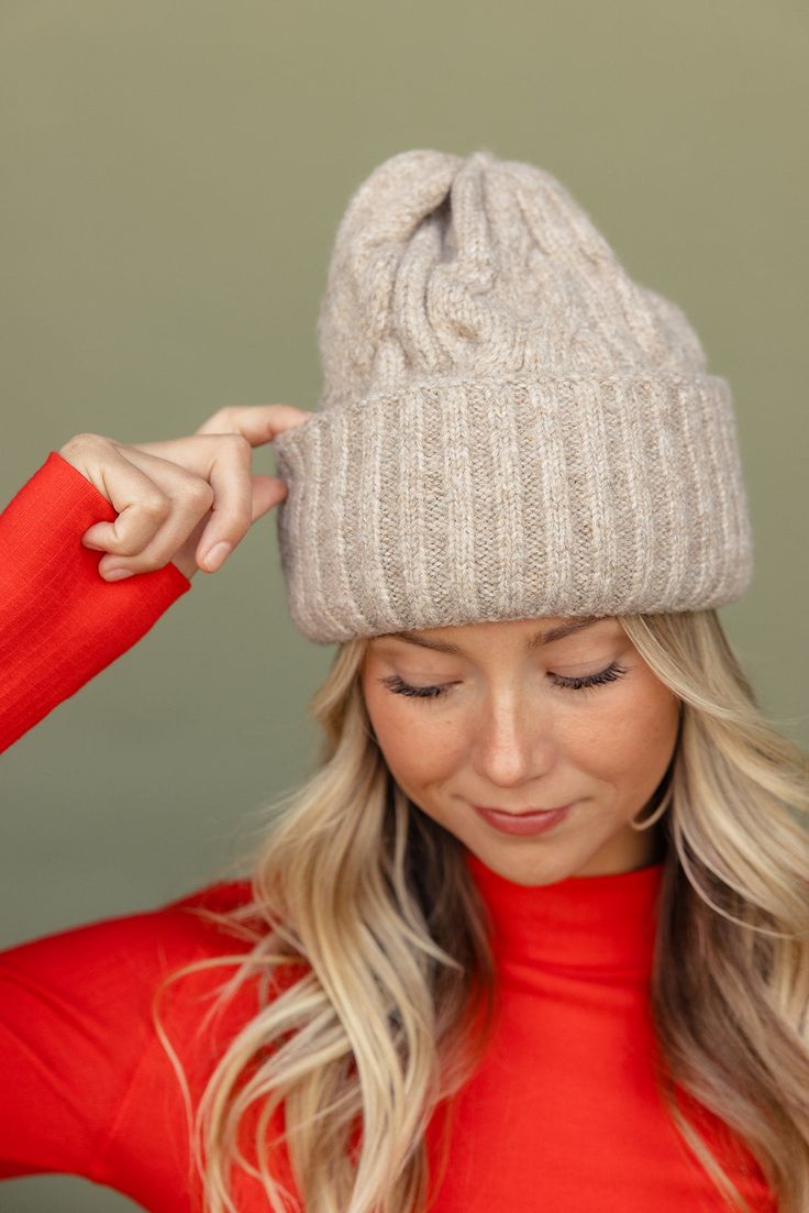 Sure to be your go-to pick to pair with any look from season to season, this staple beanie is featured in a forever classic knit fabrication with cable detailing throughout and defined ribbed cuff at bottom for added dimension. super soft Coast Line, Hats For Women, Free People, Cable, Cuff, Knitting, Fabric