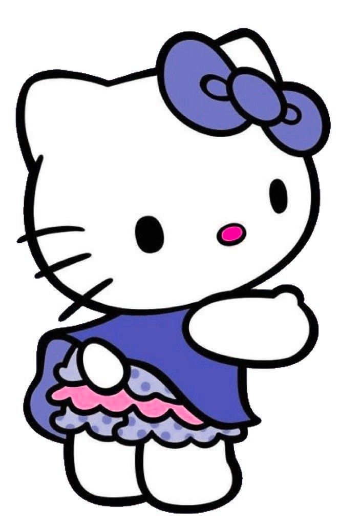 an image of a hello kitty holding a cupcake