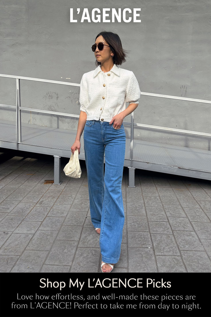 Summer Denim, Style Inspiration Summer, Work Outfits Women, Premium Denim, Daily Fashion, Denim Fashion, Summer Collection, Straight Leg Jeans, Style Me Pretty