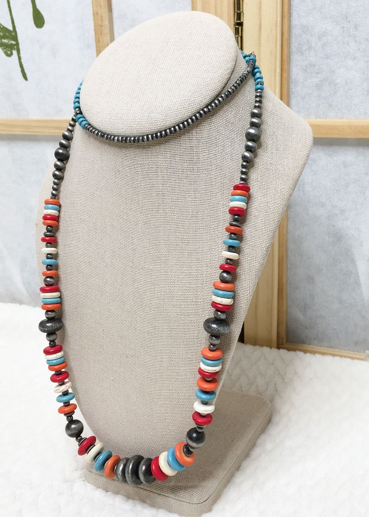 Beautiful long multi beaded necklace, perfect to wear in any occassion. Adjustable Multicolor Lariat Necklace With Colorful Beads, Adjustable Multicolor Lariat Necklace, Adjustable Multicolor Long Lariat Necklace, Multicolor Beaded Lariat Necklace, Layering Beaded Necklaces With Faceted Beads, Layering Beaded Necklace With Faceted Beads, Layering Faceted Beads Necklace, Adjustable Multicolor Beaded Lariat Necklace, Multicolor Beaded Metal Chain Jewelry