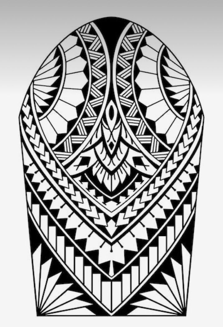 an artistic black and white drawing of a vase with geometric designs on it's sides