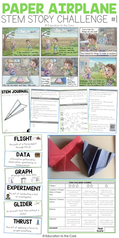 Stem Airplane Challenge, Paper Airplane Stem Challenge, Paper Airplane Challenge, Relief Teaching Ideas, Story Challenge, Story Journal, Elementary Stem Activities, Stem Classes, Stem Elementary