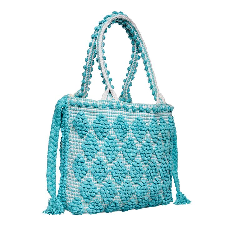 Vibrant and incredibly capable, our Medium Signature Wanderlust tote has the space and strength to carry all of your essentials within its colorful confines. This tote is completed with an interior zipper pocket for safe easy storage and soft sho... Carryall Tote, Totally Me, Carry All Bag, Odds And Ends, White Patterns, Woven Cotton, Easy Storage, Cotton Weaving, 9 And 10