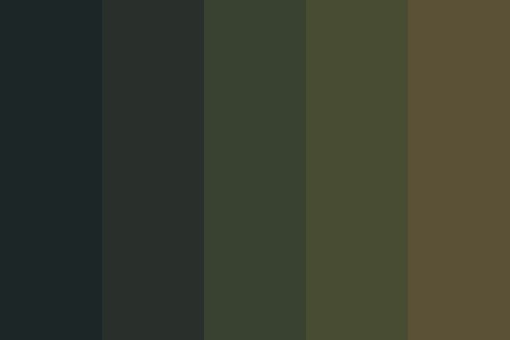 the dark green and brown color scheme is very similar to those colors in this photo