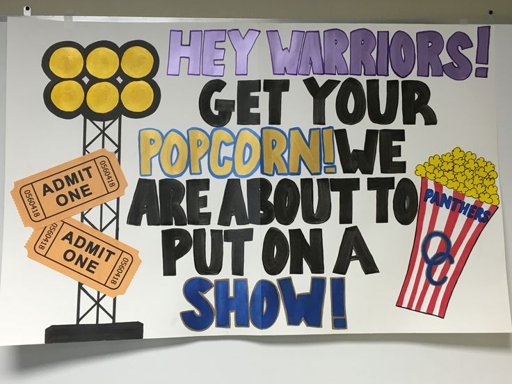 a sign that says hey warriors get your popcorn we are about to put on a show