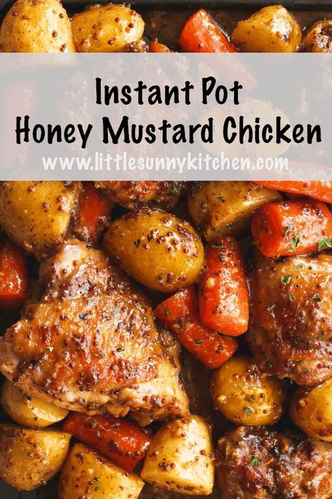 instant pot honey mustard chicken with carrots and potatoes