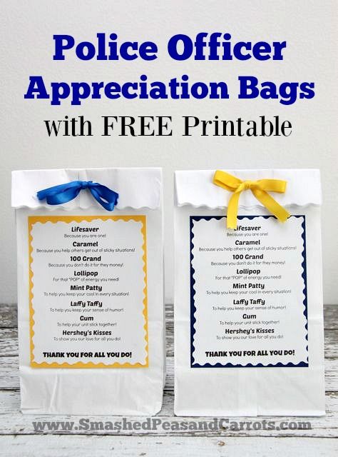 two bags with free printable tags on them