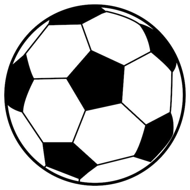 a black and white soccer ball is shown in the shape of a circle on a white background