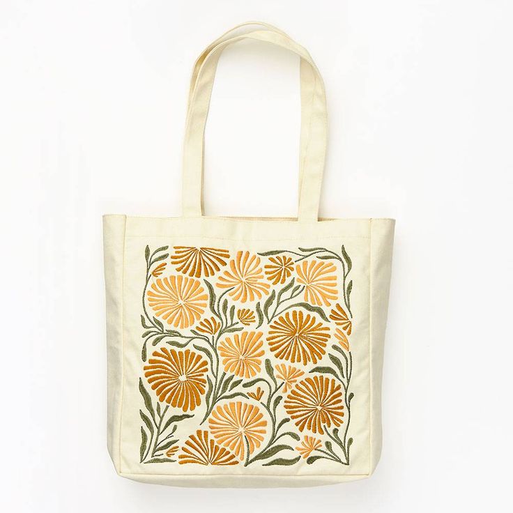 Allium Yellow Embroidered Canvas Tote Bag | Paper Source Yellow Cotton Canvas Bag For Everyday Use, Yellow Cotton Canvas Travel Bag, Yellow Eco-friendly Cotton Bag, Yellow Embroidered Tote Bag, Yellow Embroidered Rectangular Bag, Eco-friendly Yellow Cotton Shoulder Bag, Yellow Embroidered Bag For Daily Use, Yellow Cotton Shoulder Bag For Shopping, Yellow Cotton Tote Canvas Bag