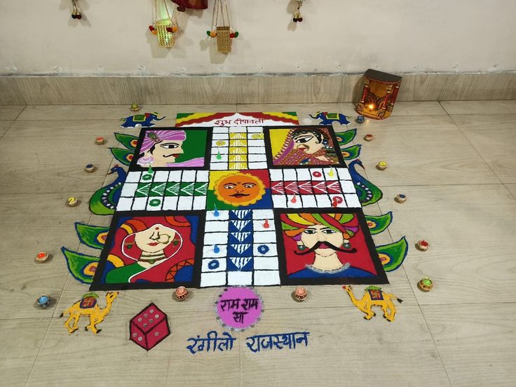 Theme Rangoli, Rajasthani Theme